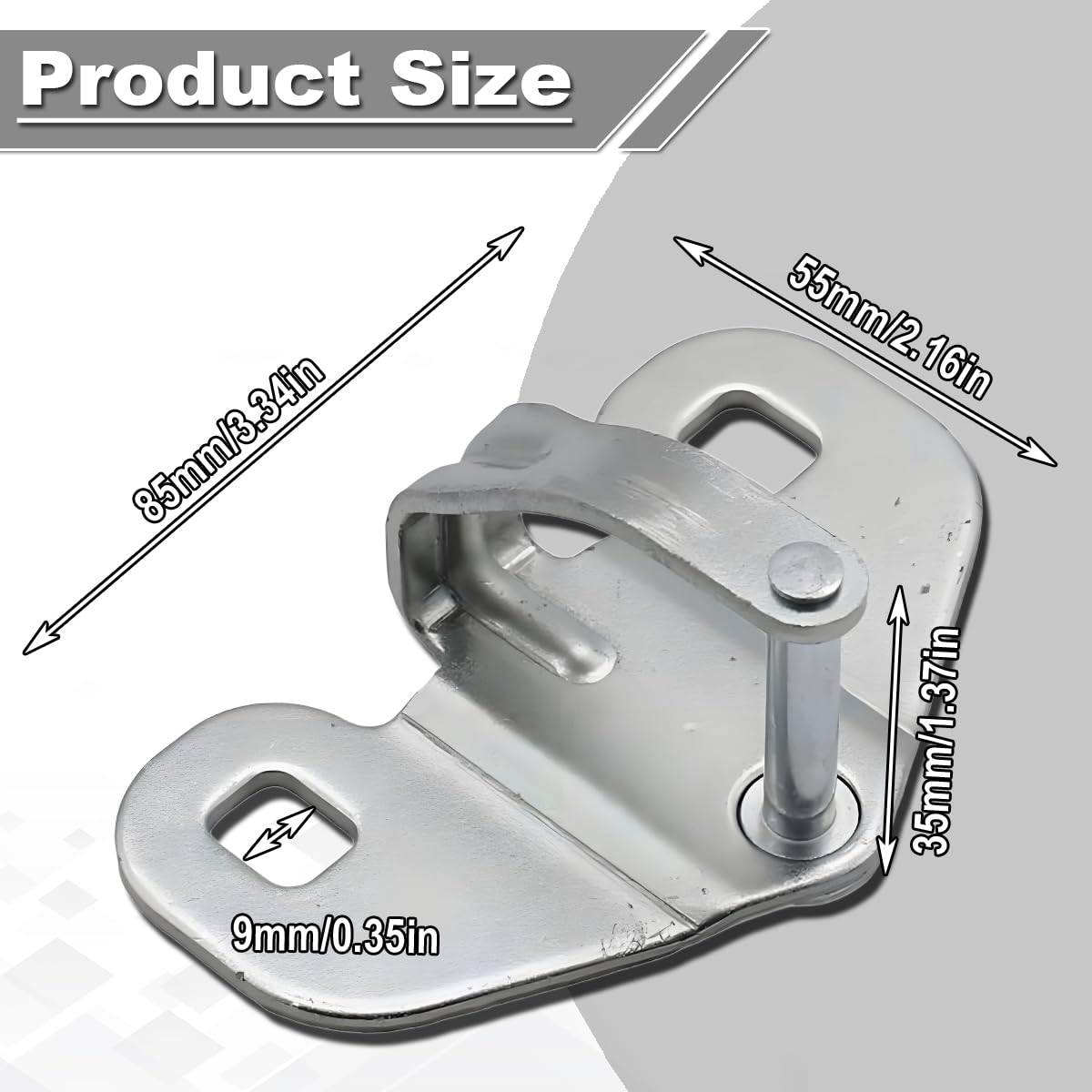 ZAMDOE Cerradura de Puerta Trasera Inferior para Fiat Ducato para Citroen Relay para Peugeot Boxer [2006-2014] Captador Trasero de Puerta Gancho para Puerta Trasera Placa de Cierre 1369006080