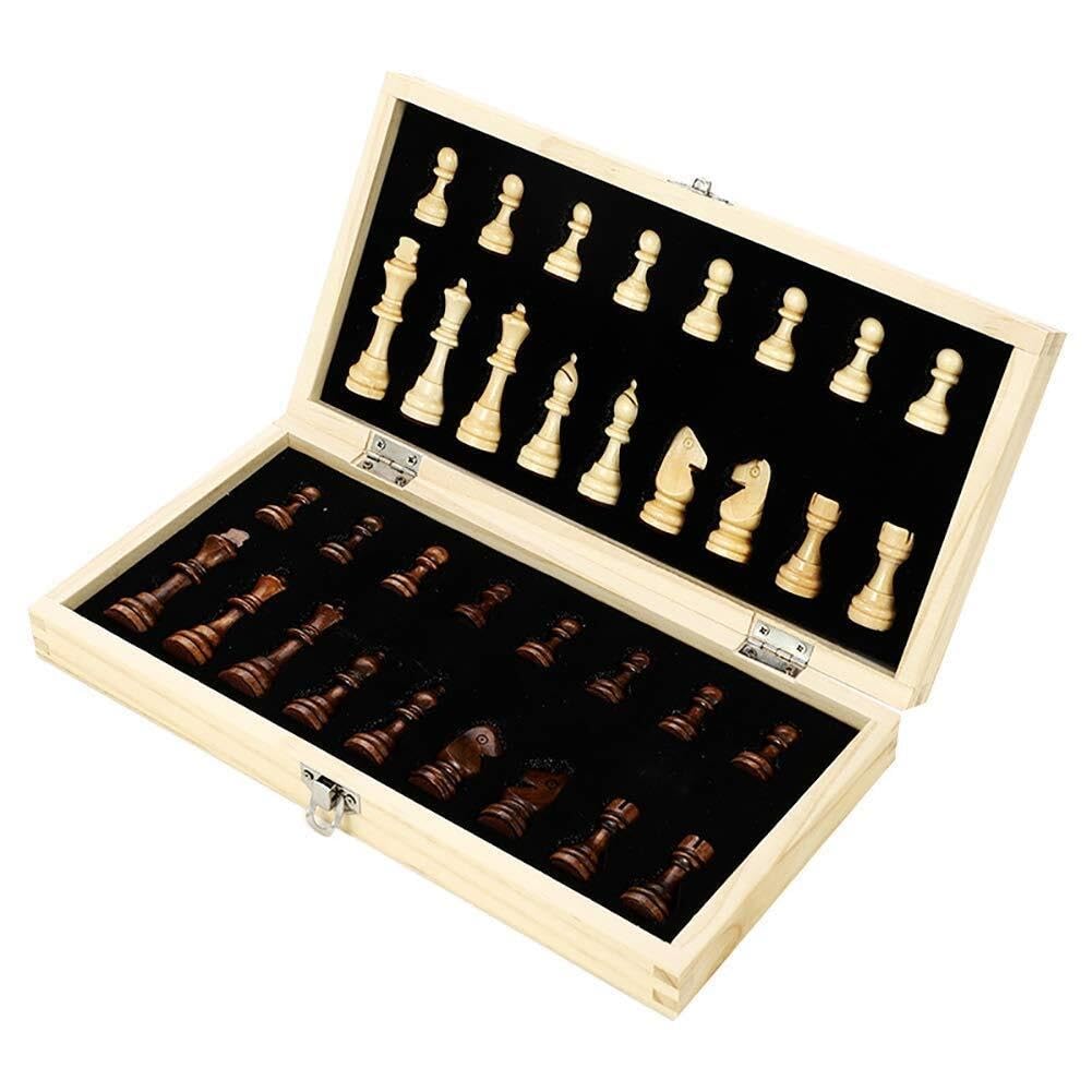 Juego de ajedrez magnético de madera, ajedrez viaje ajedrez ajedrez