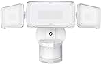 LEPOWER LED Security Lights Motion Sensor Light Outdoor, 38W 4200LM Light, 5500K, IP65 Waterproof, 3 Head Detected Flood Light for Garage, Yard, Porch (White)