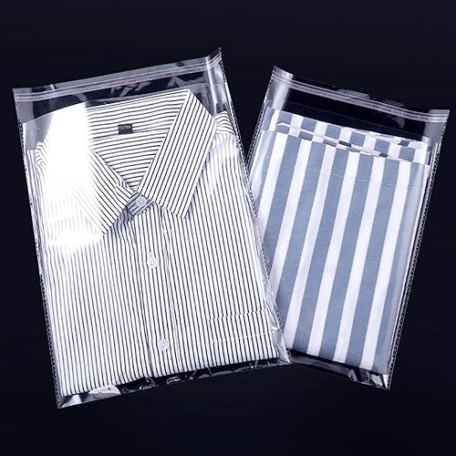 Miniatura 6 de Keoferlo Bolsas de celofán autoadhesivas de 10 x 14 pulgadas, bolsas de plástico transparente de polietileno transparente para envolver ropa (100