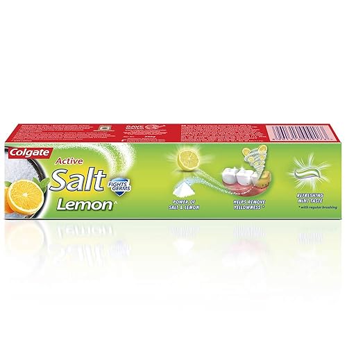 Miniatura 8 de Colgate Active - Pasta dental de limón y sal blanca saludable, 7.05 oz