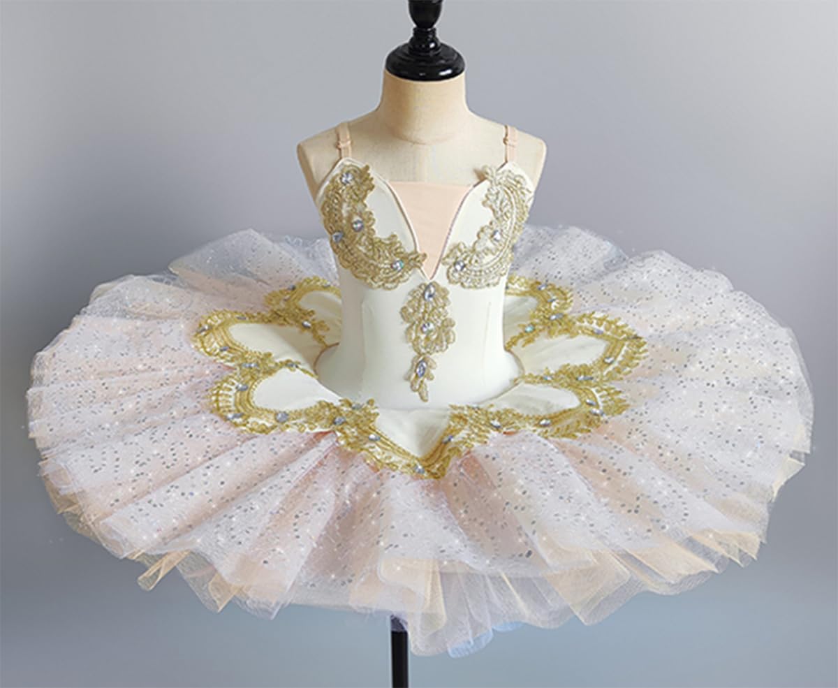 Tutú de Ballet para niñas, Disfraz de Princesa Bailarina, Elegante Vestido de tutú de Ballet, Leotardo con Falda para Danza