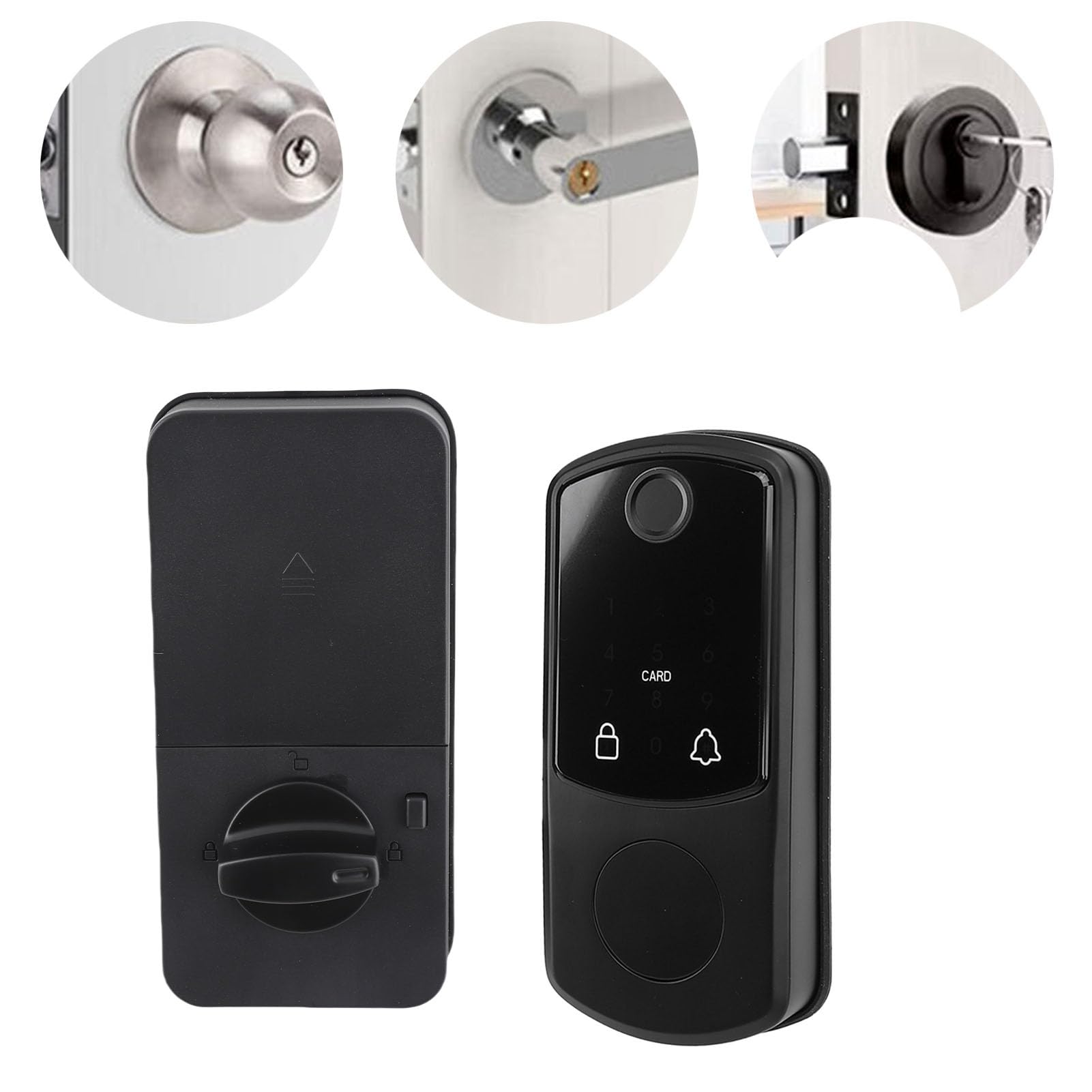 Catenaccio Elettronico con Serratura Digitale Smart Lock con Chiave di Blocco Automatico Password Password Impronta Digitale, Ideale per Porte di Casa, Ufficio, Appartamento e Hotel