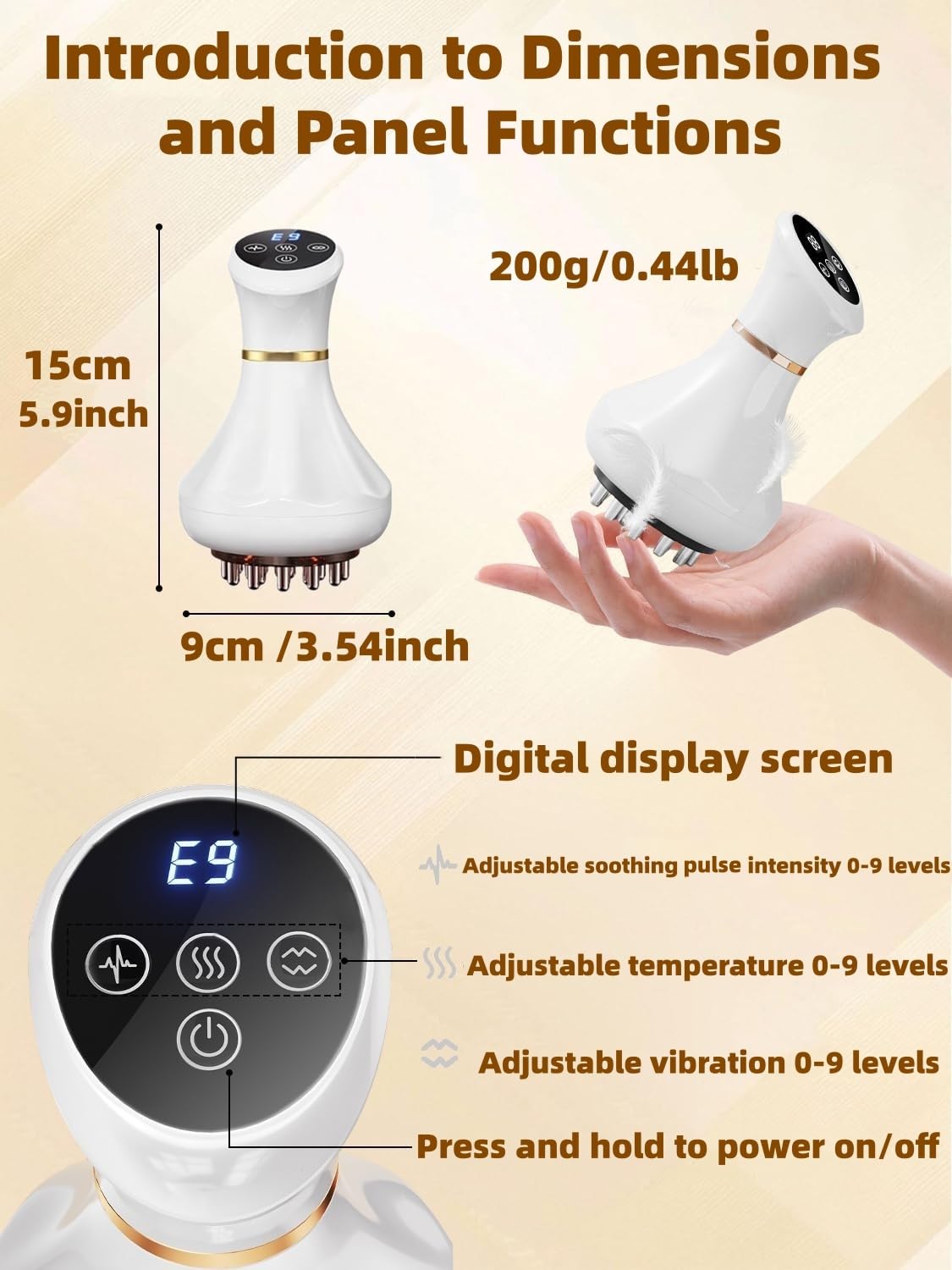 Masseur de drainage lymphatique, machine de sculpture du corps portable et outil de massage anti-cellulite pour les vergetures du ventre et la réduction de la cellulite, brosse Gua Sha Meridian pour