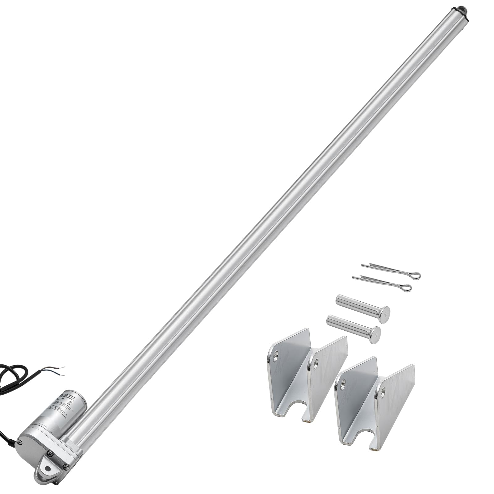 VEVOR Siłownik liniowy 12 V, wodoodporny siłownik liniowy IP65 z skokiem 1016 mm, 3000 N siłownik ruchu z wspornikami montażowymi do trackerów słonecznych, maszyn przemysłowych