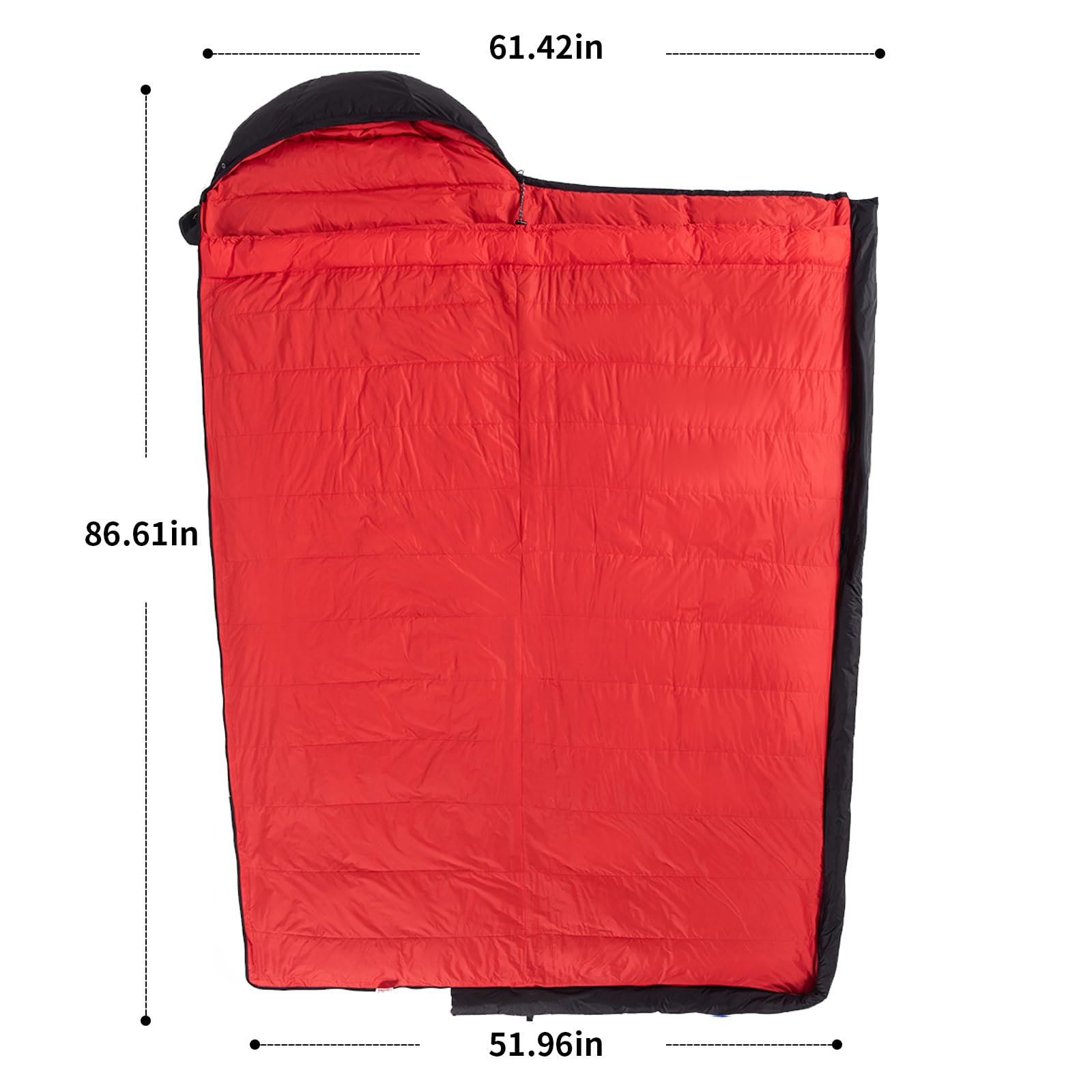 Amazon.co.jp: QEZER ダウン寝袋 封筒型 軽量高級ダウン シュラフ 400T