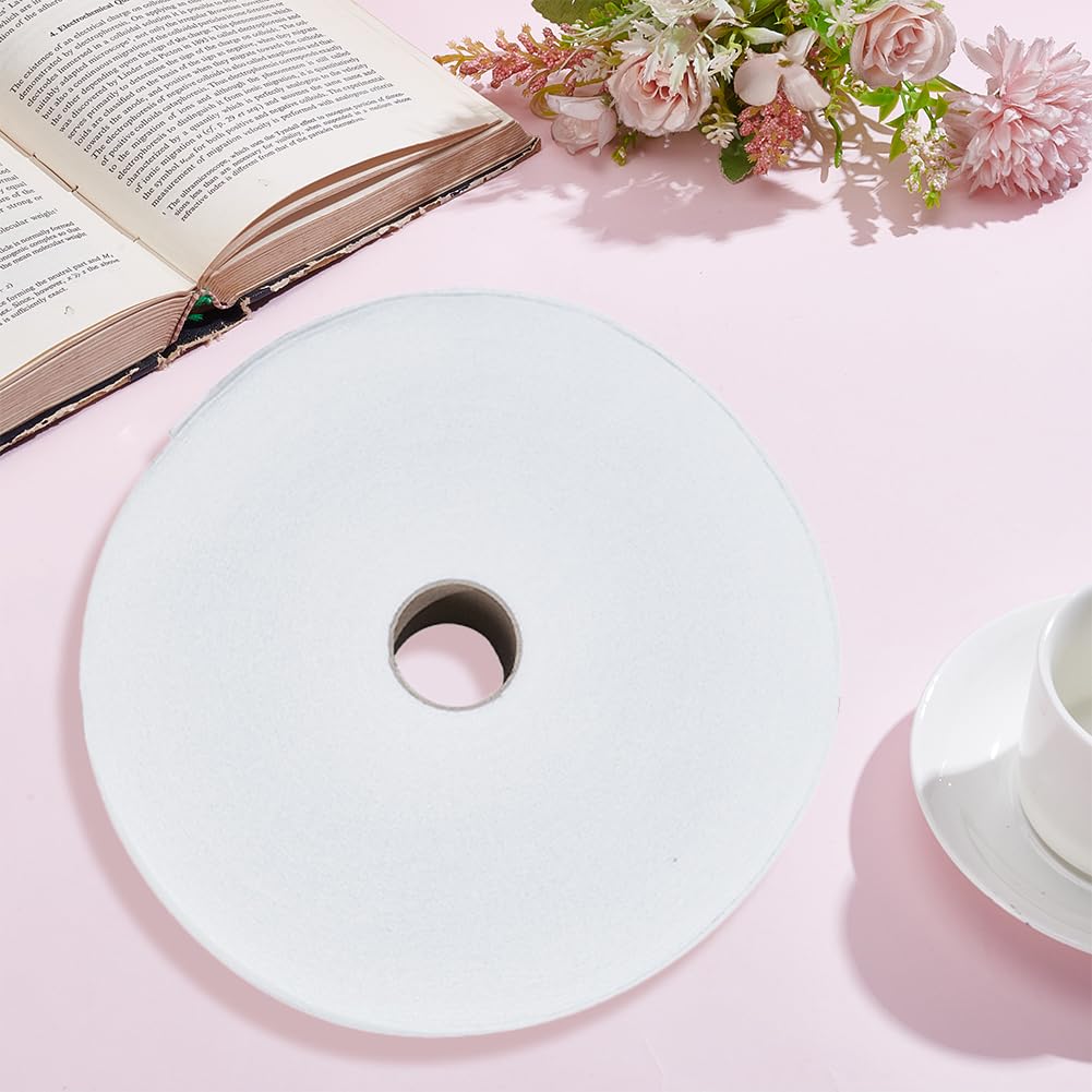 CRASPIRE Striscia di Ovatta Jelly Roll da 2 1/4 Pollici x 36 Iarde Tessuto di Ovatta in Misto Poliestere Tessuto Bianco Perforato per Tappezzeria Tessuto Misto Cotone Intrecciato per Trapunte Aghi