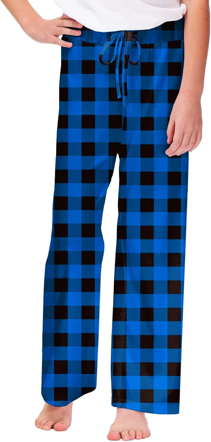Remimi Girl Boy Plaid Pants Drawstring Summer Casual Loose Bottoms 5-14 Years - Image 5
