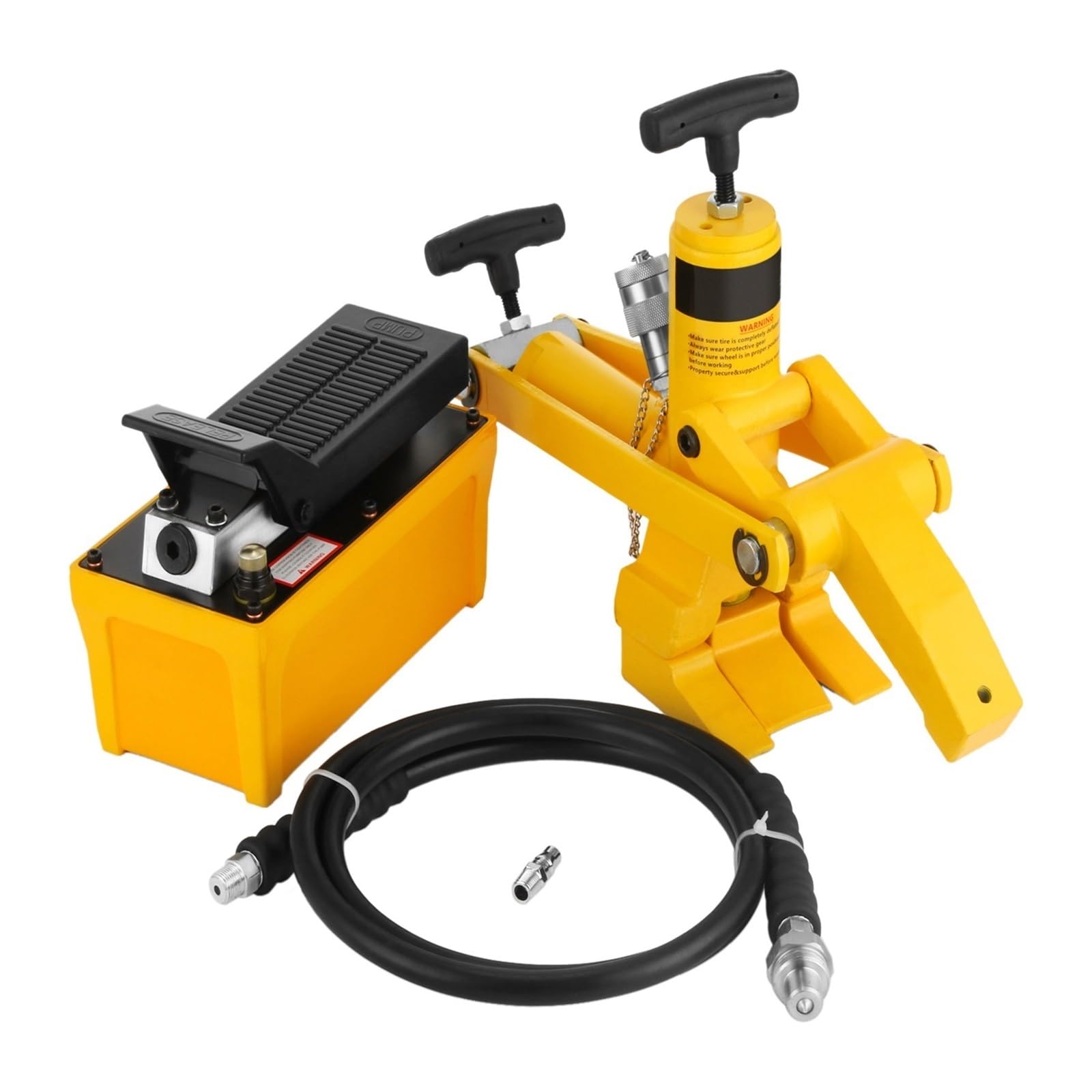 Hydrauliczna montażownica do opon 10000 PSI Opony z dźwignią bez usuwania wszystkich typów Automatyczna frezarka Dla początkujących majsterkowiczów(Plus Foot Pump)