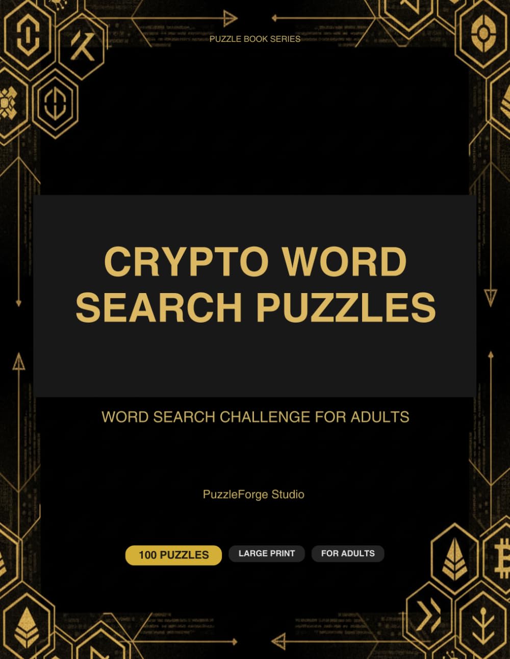 CRYPTO WORD SEARCH PUZZLES: Word Search Challenge for Adults