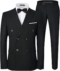 Conjunto de 2 peças blazer masculino slim fit com dois botões para casamento, formatura, smoking e calça