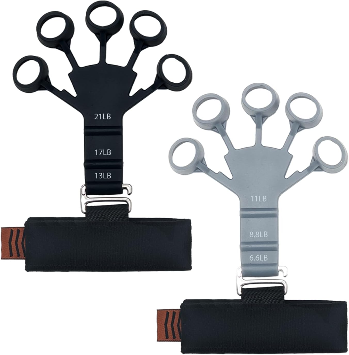 JADA Metal-Hook Gripster, 2PCS Upgraded Finger Strengthener, The Gripster Strength Trainer and Hand Exerciser, Gripster Forearm Trainer, Hand Gripper with 6 Resistance Levels.