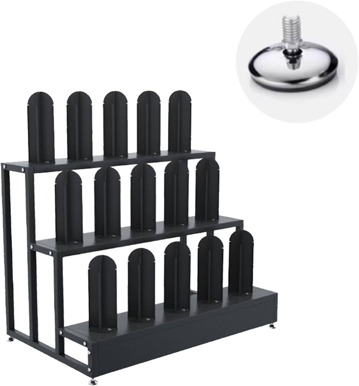 Vinyl Car Wrap Film Display Rack, Commercial Rolling Display Stand Vinyl Roll Holder for Map Poster Architectural Construction Plan(2 Tier -with Adjustable feet)