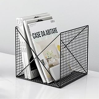 Organizator plików Uchwyt Plik Biurko Organizator Rack Solidny Metal Magazyn Magazyn Książka Sortownik Organizator Regulator Do Office Home Decoration Gold and Black Uchwyt organizatora plików