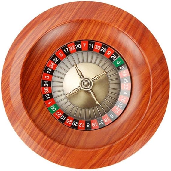 Wooden Roulette Wheel, 12 Inch Russian Roulette Set Board Game Lottery