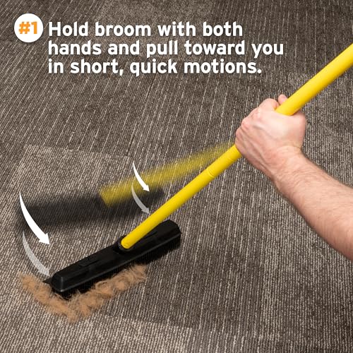 Image of FURemover Pet Hair Removal Rubber Broom, 48 inch Handle