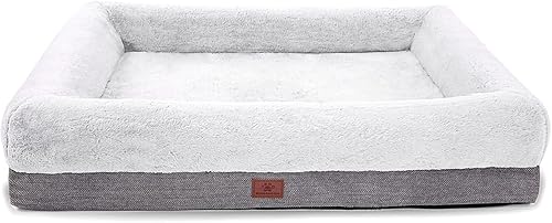 WINDRACING Cama ortopédica para perros medianos, sofá cama para perros con funda extraíble lavable y parte inferior antideslizante, cama suave para