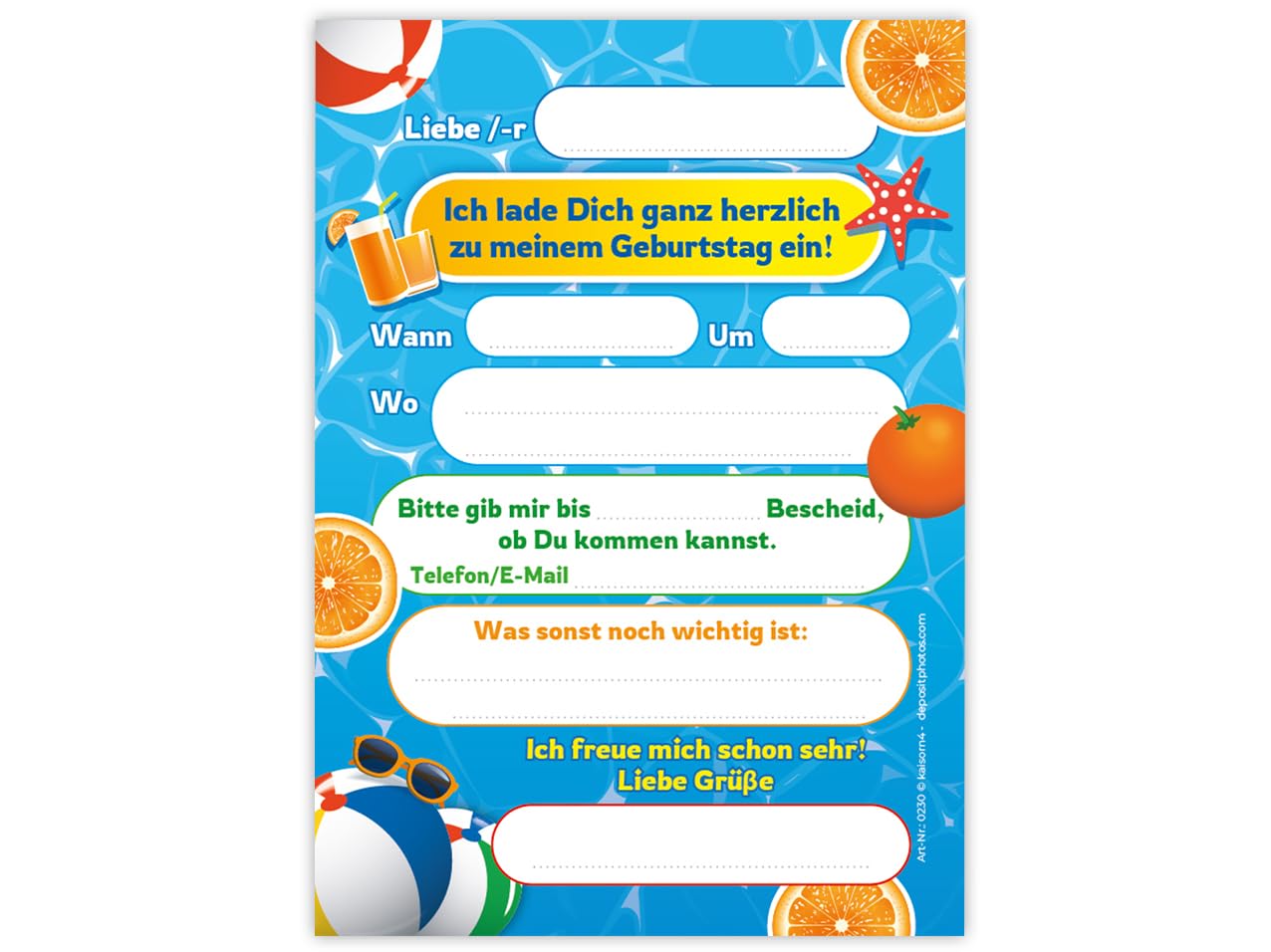 Lot De 12 Cartes D'invitation Pour 10e Anniversaire D'enfant Garçon