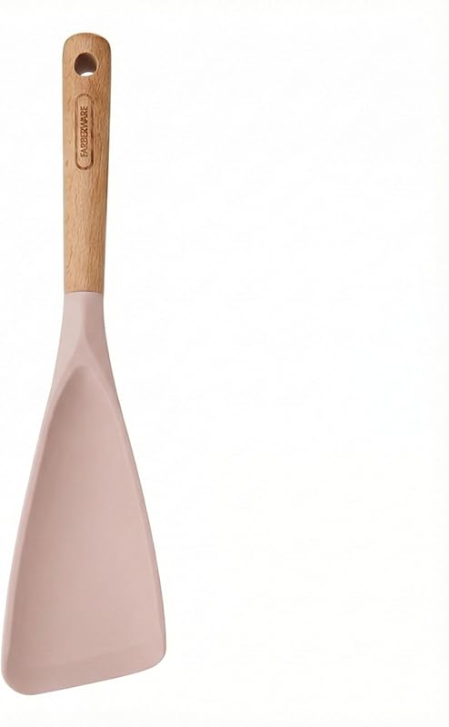 Pro Spoonula with Beechwood Handle and Built-In Hang Hole, Blush - Kitchen Scraping and Stirring Tool for Pots, Bowls, and Pans