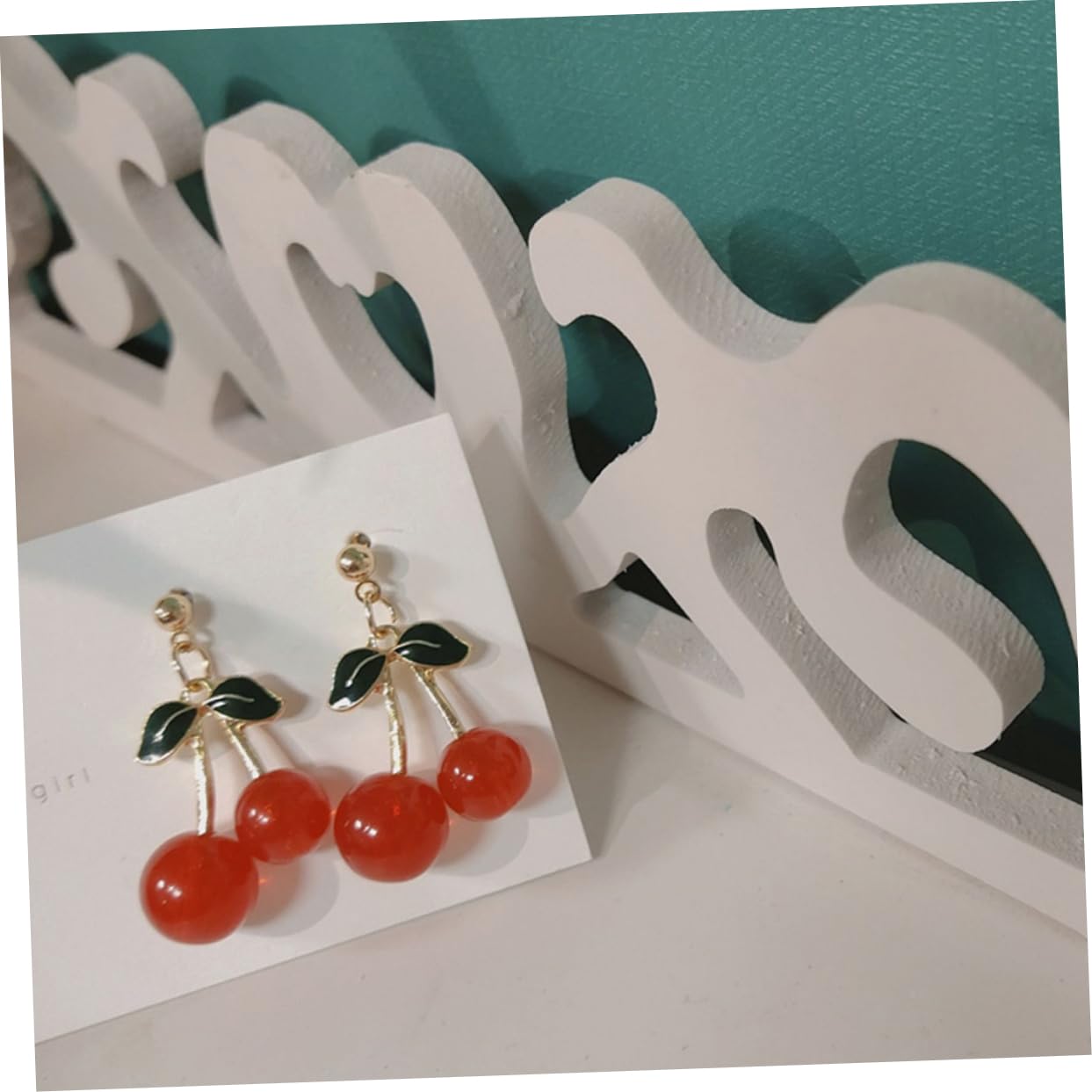 1 Paio di Orecchini di ciliegio minimalisti per Ragazze per Ragazze semplici e Comodi Accessori per Le Orecchie quotidiane