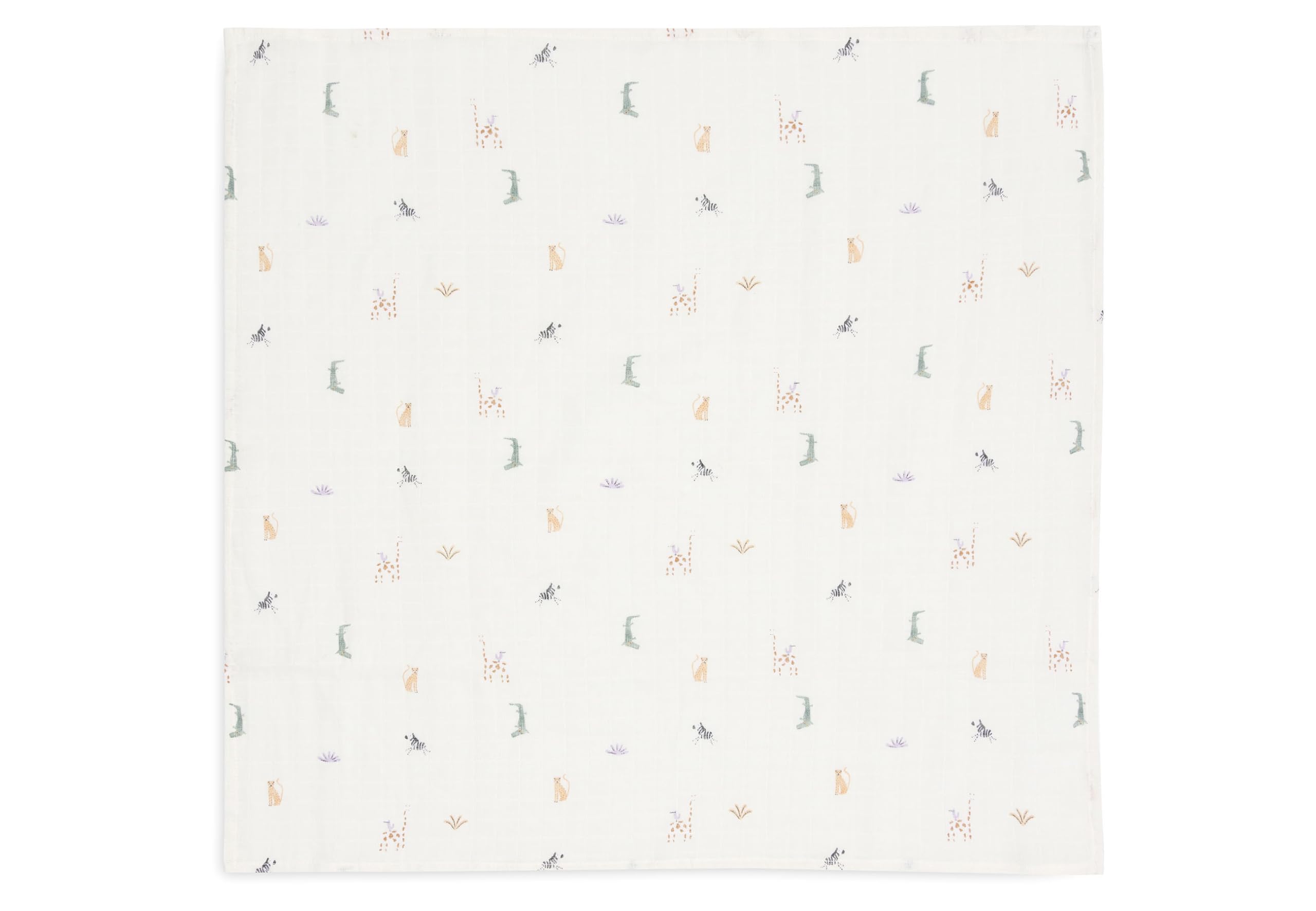 Jollein Jungle Jambo 535-851-67090 Muslin Burp Cloths 70 x 70 cm Pack of 3, Multicoloured - Image 2