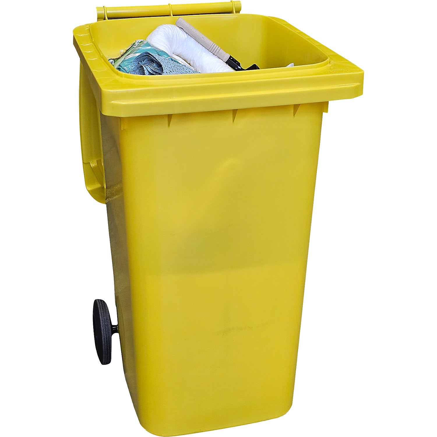eurokraft | Leckage-Notfallset | in Kunststoff-Tonne | Bindung 200 Liter | Ausführung Öl | Weiß