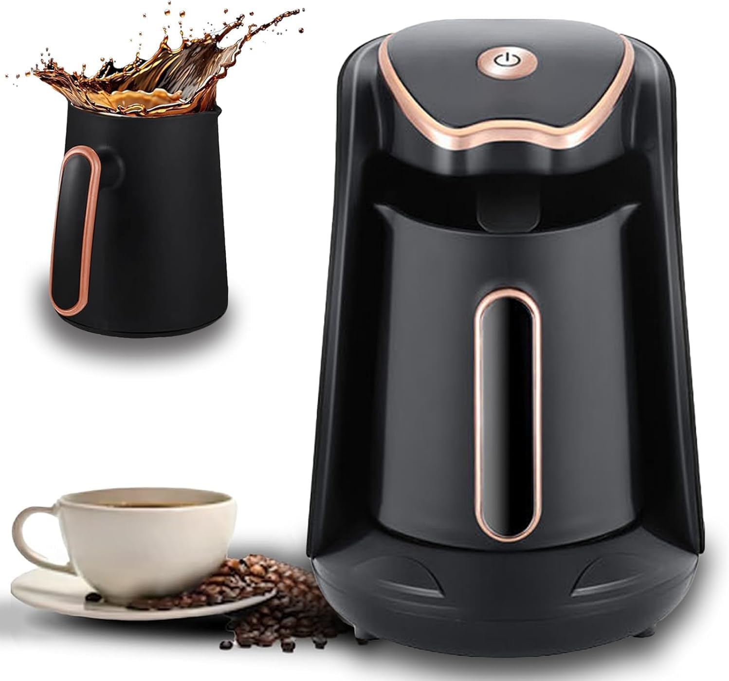 Automatic Turkish Coffee Maker Machine | Electric Turkish Coffee Machine | Cordless Electric Coffee Pot - (BLACK)