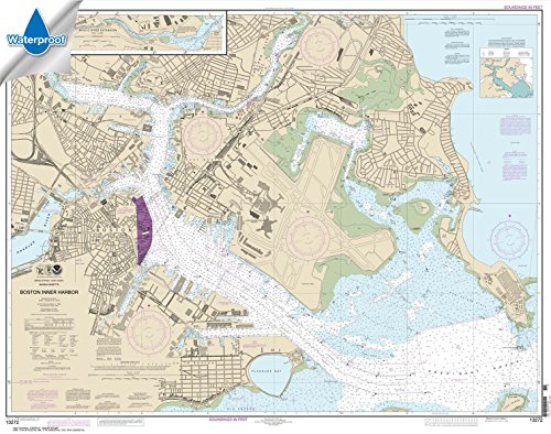 Paradise Cay Publications NOAA Chart 13272: Boston Inner Harbor 35.4 x 44.9 (Waterproof)