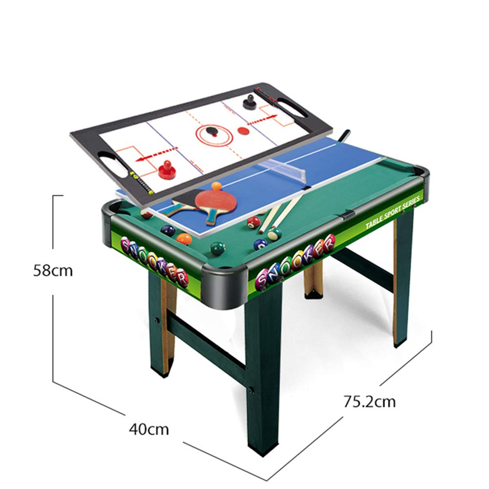 Mesa De Juegos 4 En 1 De Madera Teorema – Futbolín, Ping Pong, Air Hockey Y Billar – Medidas 96x86x68 Cm, Modelo 67359