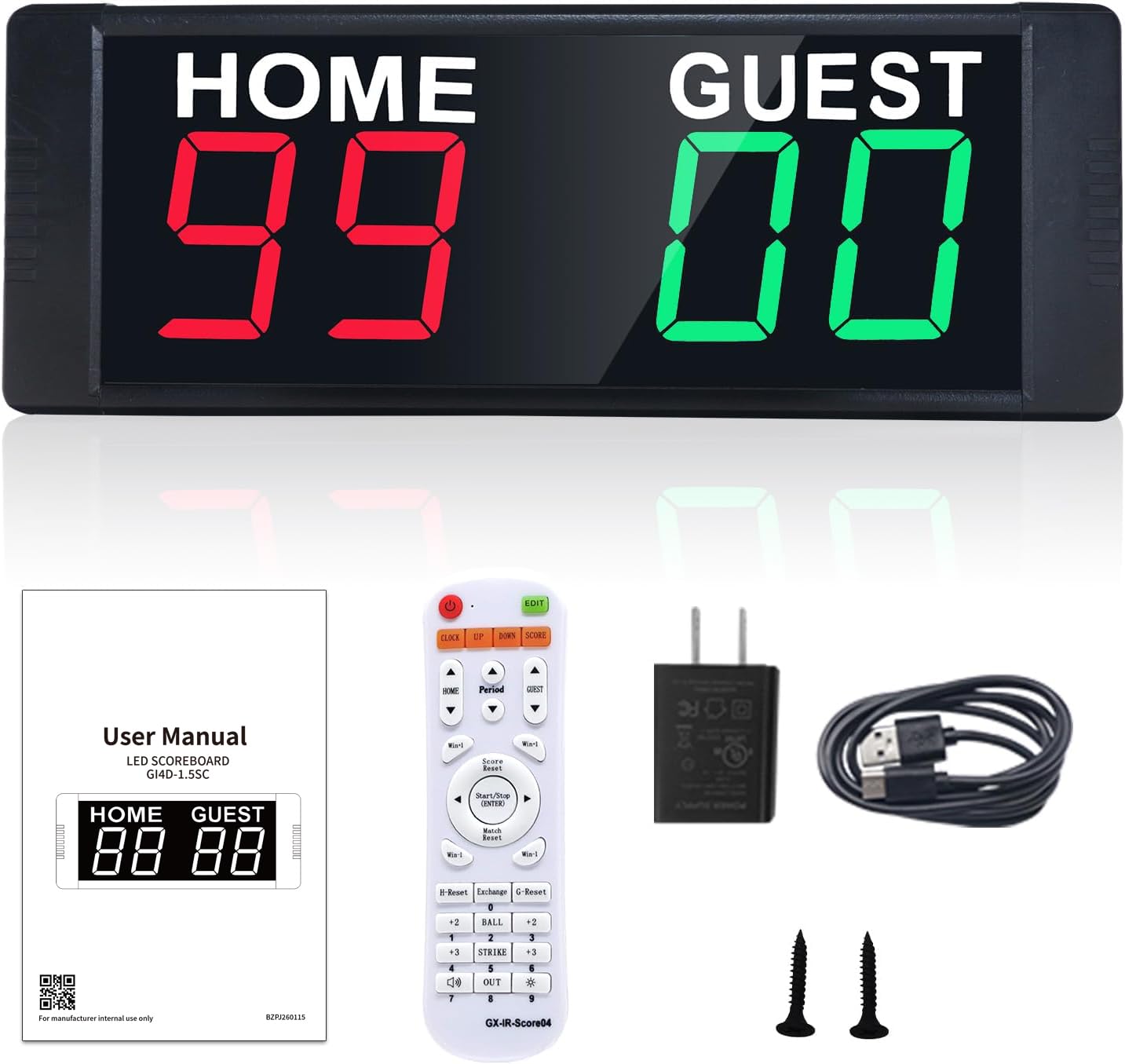 YZ Marcador Electrónico Portátil LED Fútbol, Contador de Tenis de Mesa, Marcador de Tenis, Marcador Digital, Marcador de Cornhole, para Voleibol, Baloncesto, Bádminton Interior Exterior
