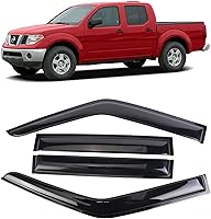 Vista 9 de Protector de lluvia Deflector de viento para montaje exterior, viseras de ventana con cinta compatible con Ford F-250 1999-2016 Super Duty