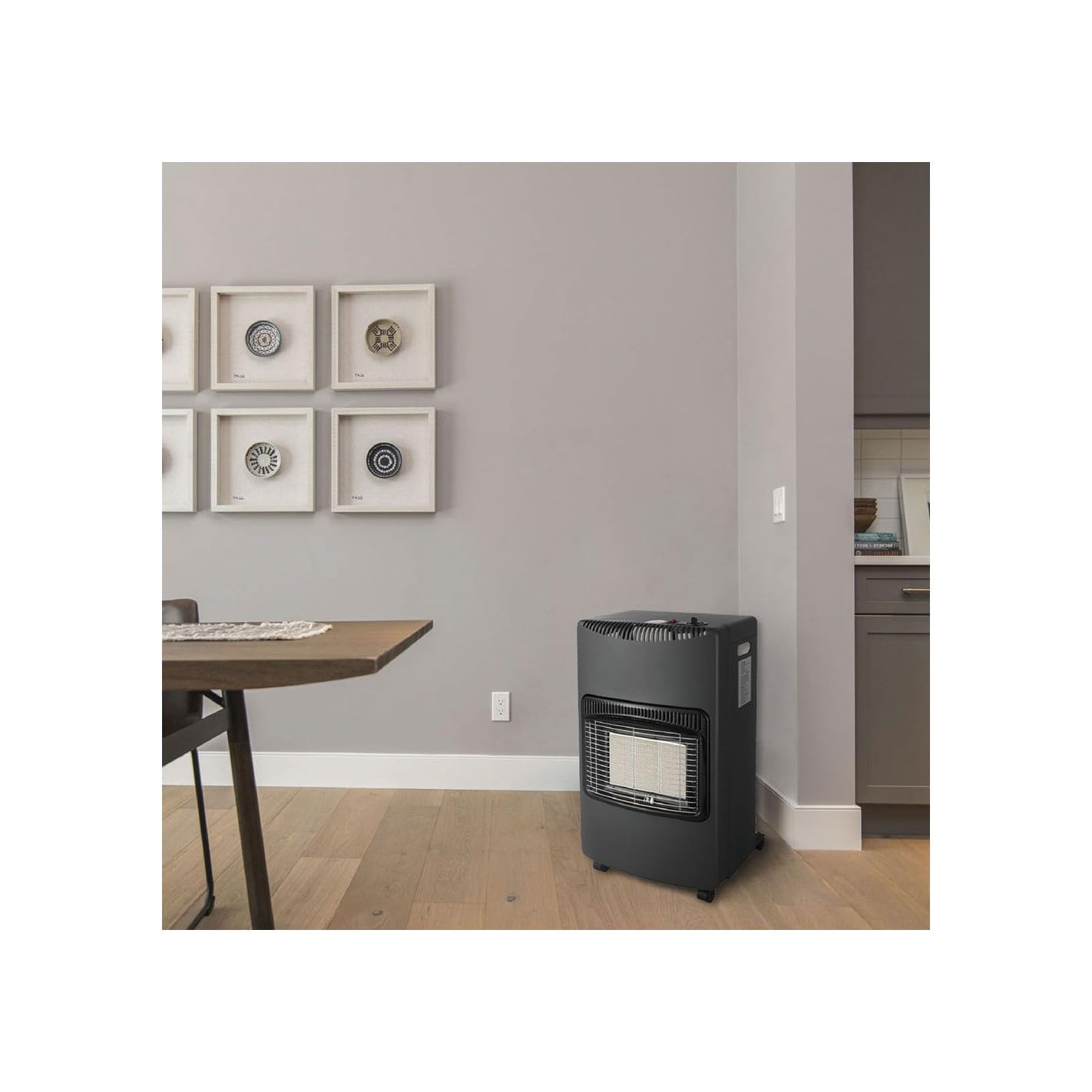 Estufa de gas butano o propano por Infrarrojos plegable 4200W, estufa cerámica de gas bajo consumo y pequeña.