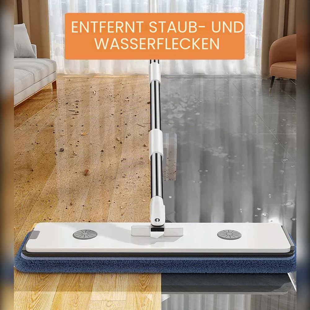 JOYBOS Handmopp mit Abtropffläche und Mikrofaser-Pads