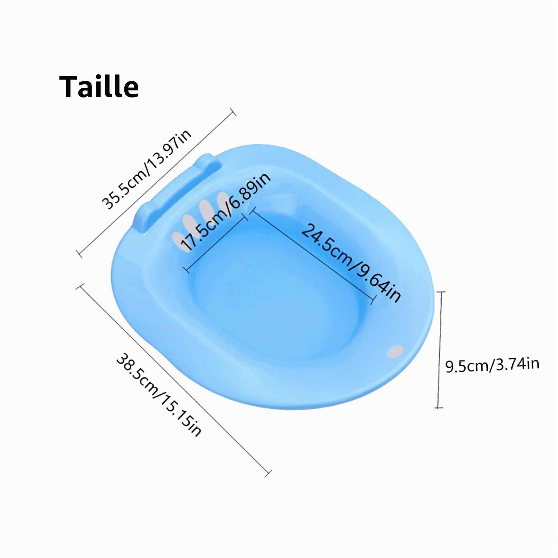 Baignoire de sitz Pliable pour Les Toilettes, bassin de Bain Sitz Portable pour trempage par siège pour Les Toilettes baignoires périnéales pour Un soulagement hémorroïdal