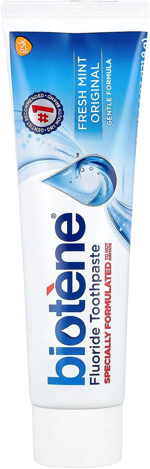 Amazon.com : Biotene Flouride Toothpaste, Fresh Mint Original 4.3 Oz ...