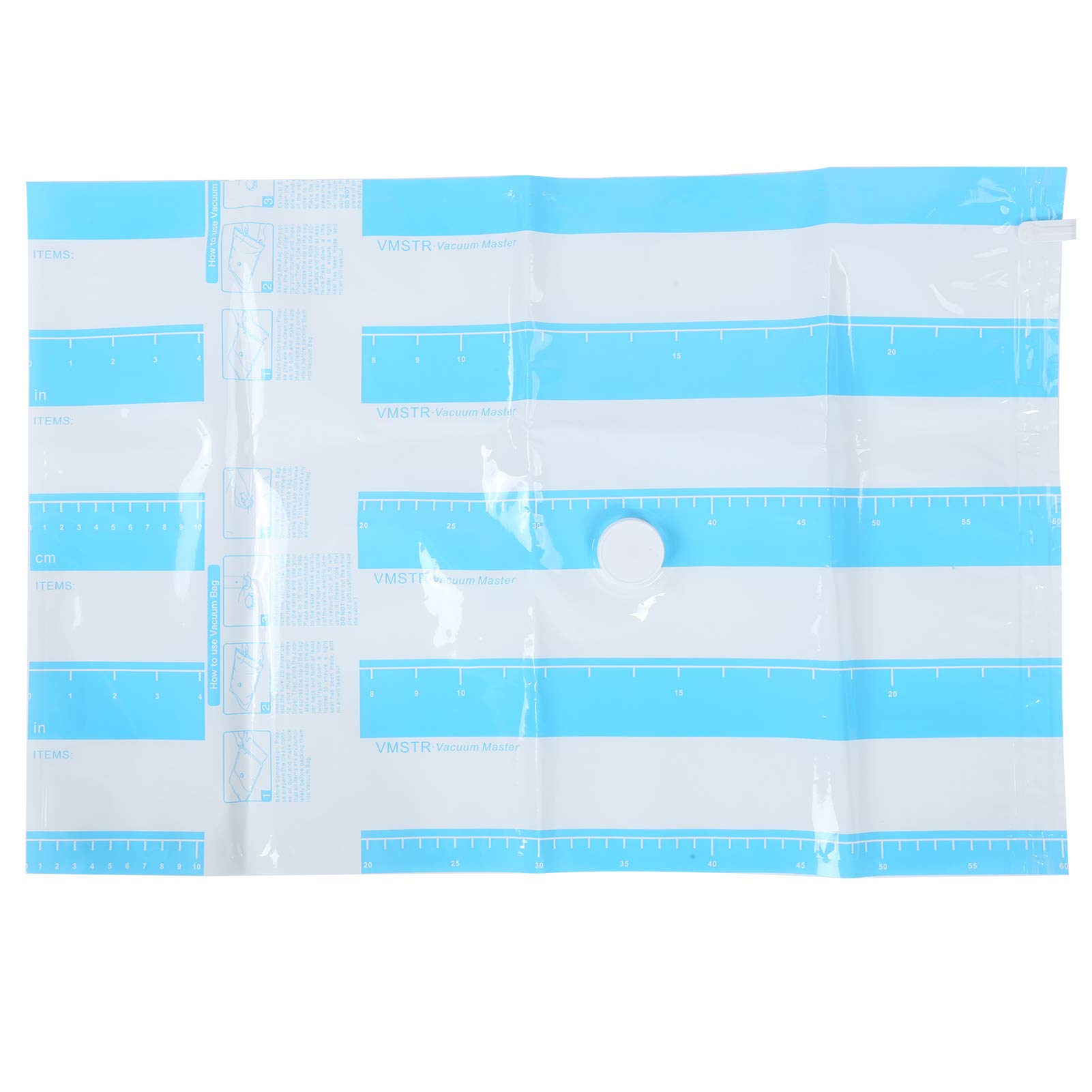 Bolsa de Vacío de Viaje Bolsa de Vacío de Ropa PET PE con Entrada de Aire de 3,5 Cm Cremallera Doble Almacenamiento Reutilizable para Edredones Mantas Ropa de Cama Viajes en Casa Viaje de