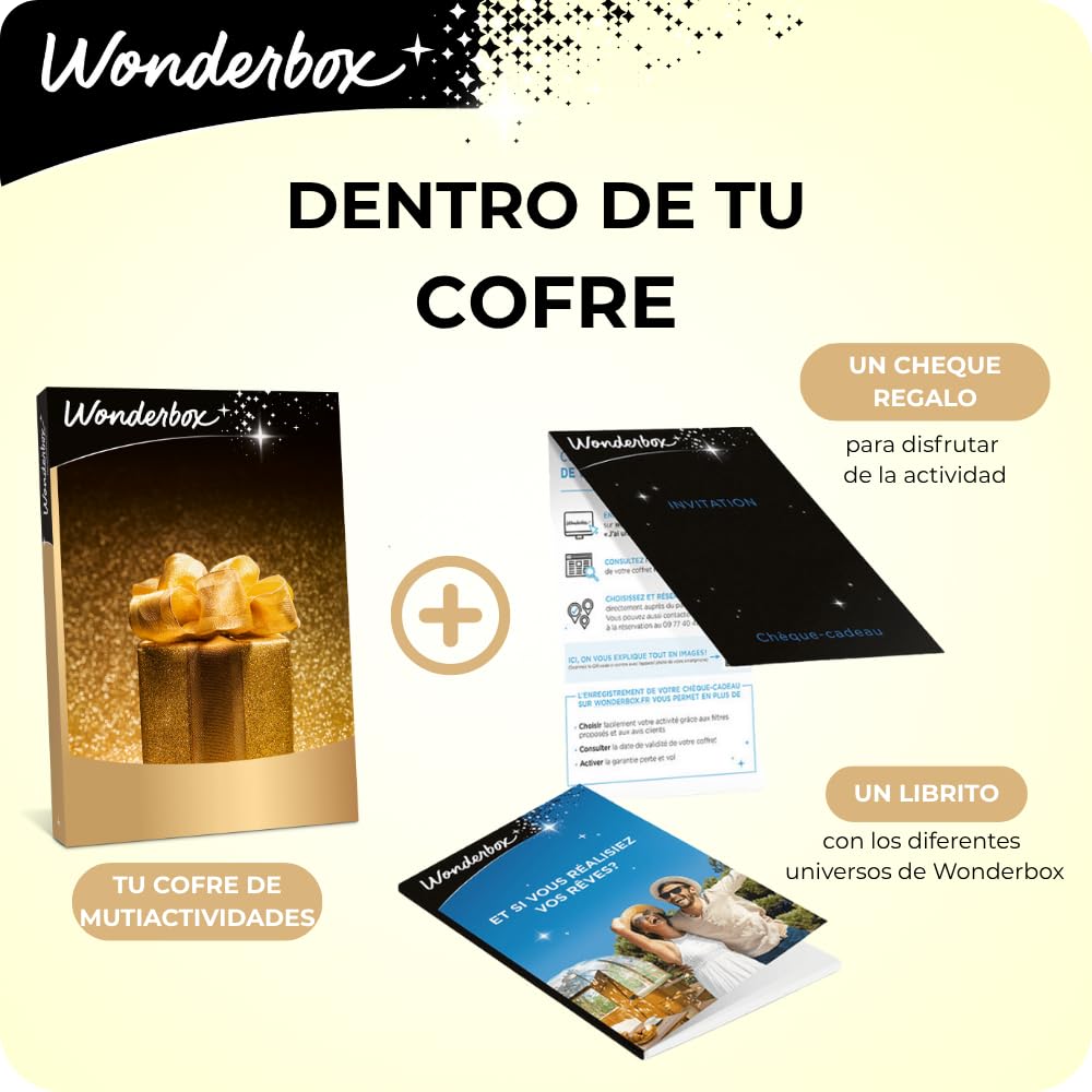 WONDERBOX - Caja Regalo - Feliz Cumpleaños Excepción -1 Experiencia a Elegir: Estancia, gastronomía, Actividad de Bienestar o de Aventura para 1 o 2 Personas - 7000 experiencias - Ideas Regalo