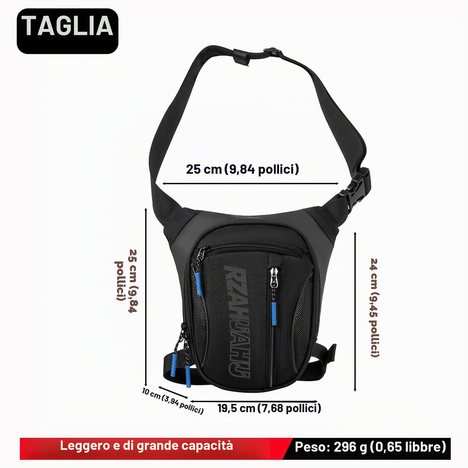 Borsa tattica da coscia per uomo,marsupio multiuso per moto,borsa da gamba,marsupio da coscia (YA692)