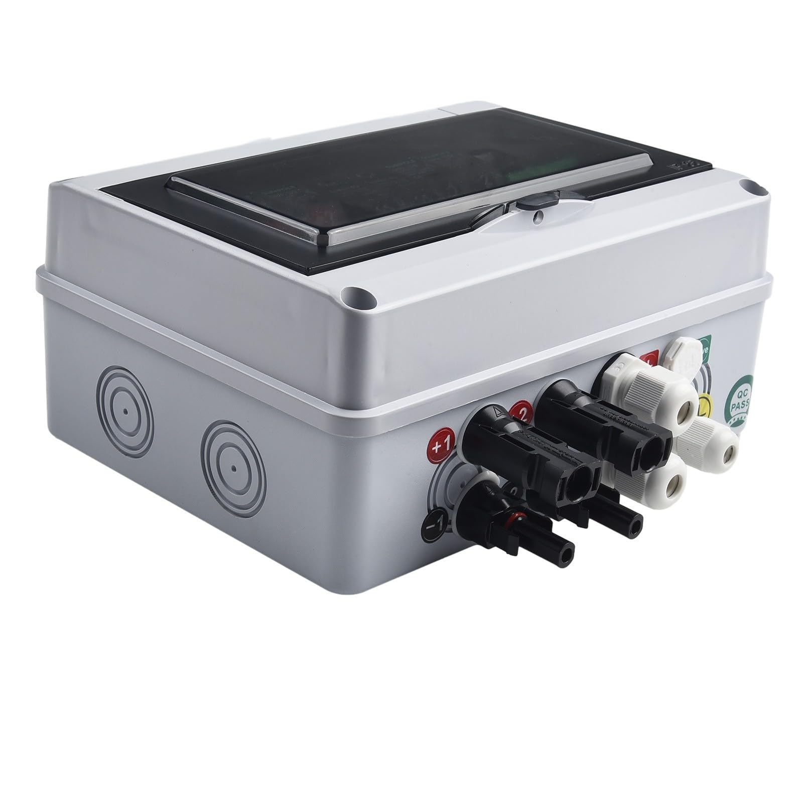 Caja combinadora fotovoltaica 2 en 1 para paneles solares, 550 V CC IP65 impermeable protección al aire libre con fusible MCB SPD, compatible con plantas fotovoltaicas residenciales en la