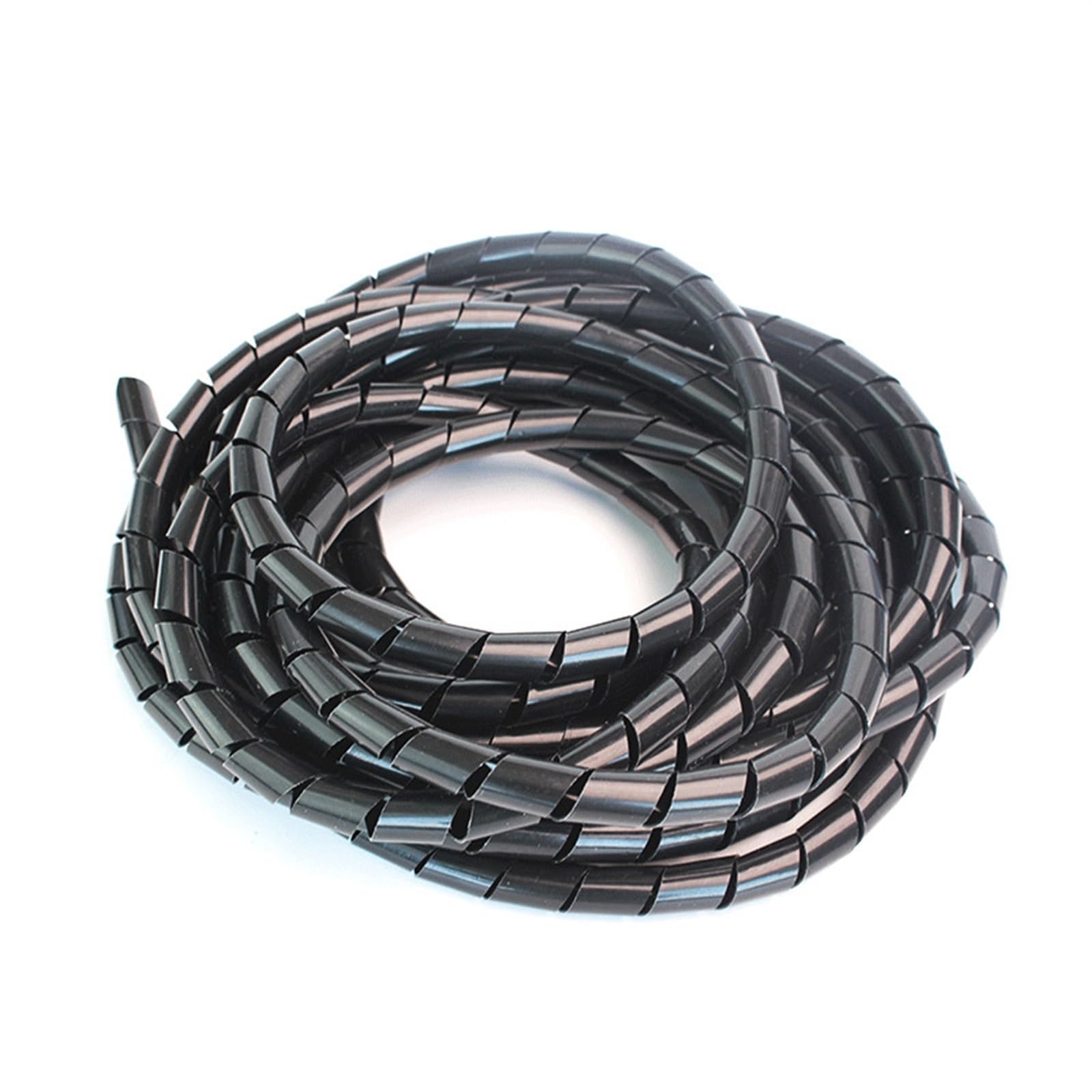 Manguito de gestión de cables flexible en espiral,Tubo enrollable para cables(White,4mm x 20 meter)