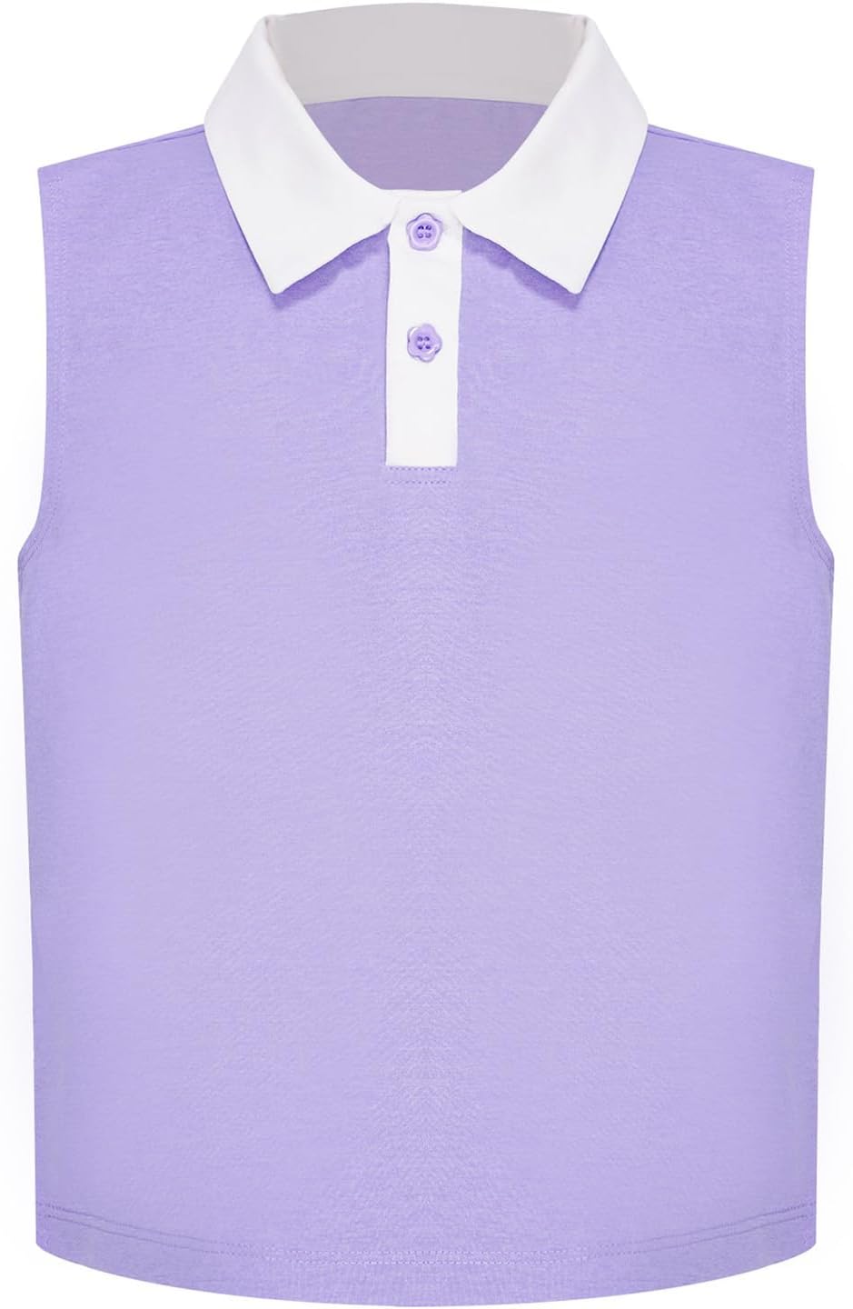 TTAO Kids Collared Sportswear Tennis Practice Shirts Golf Tank Tops Fast Drying Activewear Breathable Vest
