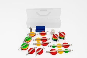 Sci-Supply Advanced Pulley Kit, Physics Demonstration Set, STEM Education, 12 Pulley Types with String and Weights, Color-Coded, Storage Case Included