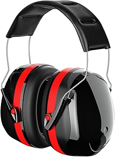 flintronic Capacete anti-ruído, protetores auditivos SNR 28/22/25 dB, capacetes ajustáveis insonorização, para adultos/crianças, para o trabalho, estudar