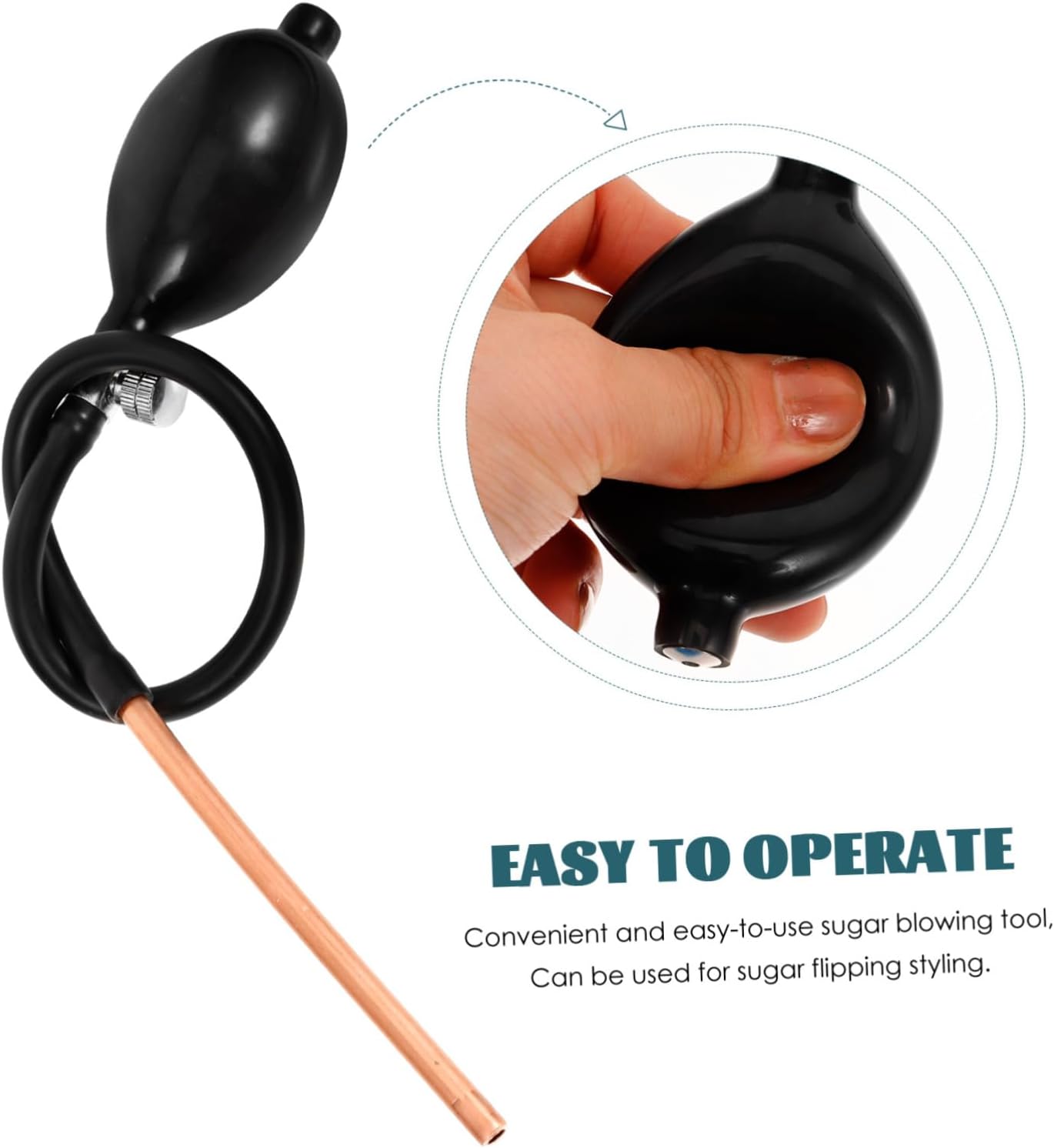 5pcs Plastic Sugar Blower Pump for Isomalt Cookie Tool Candy Making Blowing Art Baking Supply