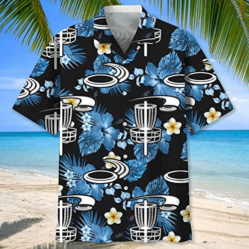 Disc Golf Nature Hawaiian Shirt For Men, 3D Hawaiian Aloha Shirt, Hawaii Shirt For Men Casual Button Down Multicolor #TOP1
