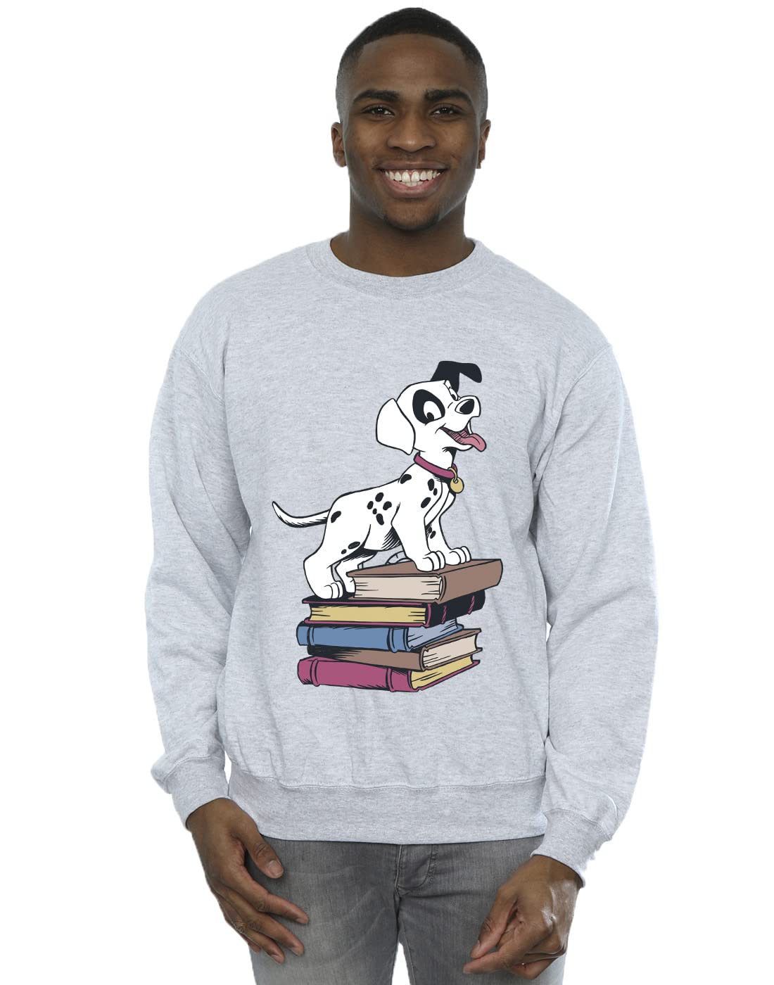 Absolute Cult Men's Sport Grey Disney 101 Dalmatians Books Sweatshirt Medium