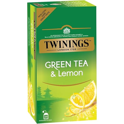 Twinings Green Tea & Lemon 25 Teabags Green Tea Deliciously