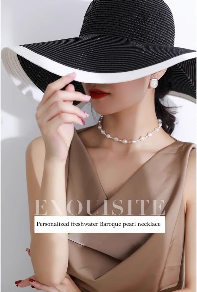 Natural Freshwater Baroque Pearl Necklace for Women, Multi-Strand, Personalized Fashion Boutique Jewelry