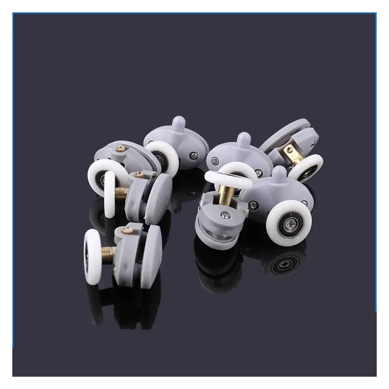 4/8 stücke Oval 23mm 25mm Nylon Einzelnen Pop Up Pulley Runner Rad Duschkabine Glasschiebetür Rollen Für Schiebetüren aus Glas(8pcs,25mm)