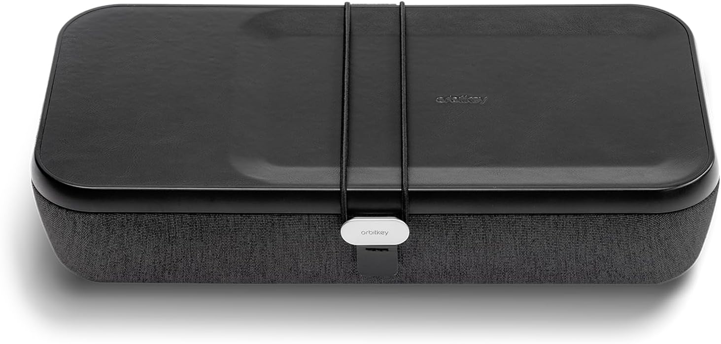 – Nest V2 Portable Desk Organiser – Tech Accessory Storage with Wireless Charging – Travel Cable Organiser for Office, Home & Everyday Carry – Compact Case for Gadget & Essential (Black)